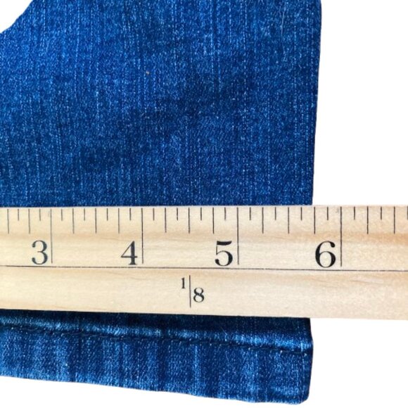 Peck & Peck Pull-On Jeans Mid-Rise Straight Med-Dark Wash Back Pockets, size 12 - Picture 8 of 8